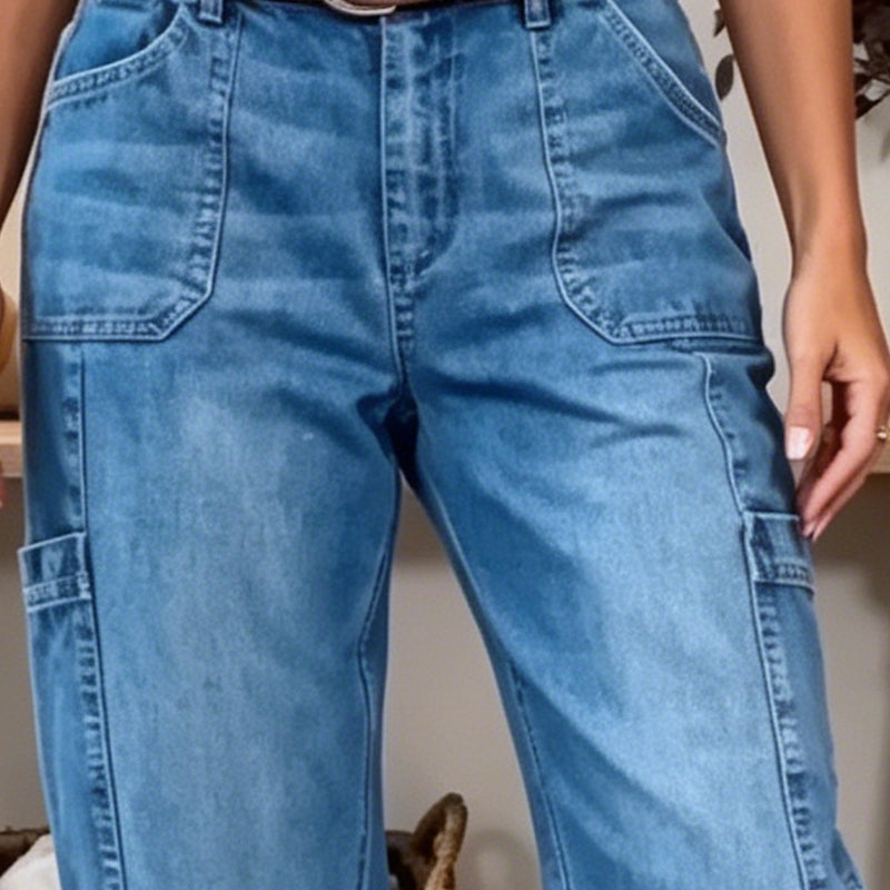 Jean décontracté stretch pour femme, coupe raccourcie – confortable au quotidien