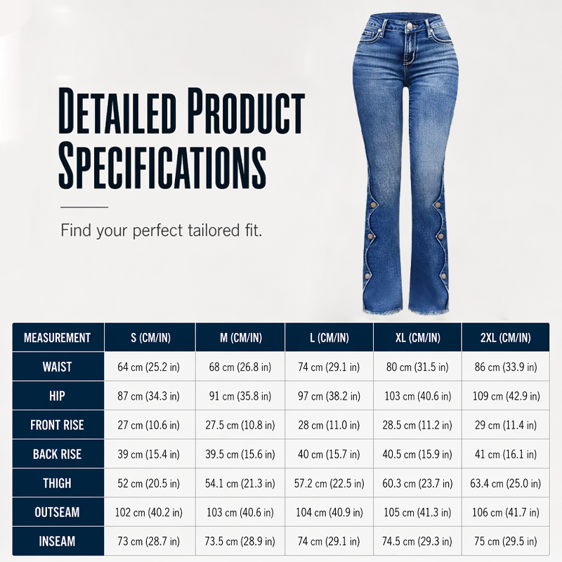 ⏰ Dernier jour des soldes – 50 % de réduction 💃 Jean flare taille haute effet usé pour femme
