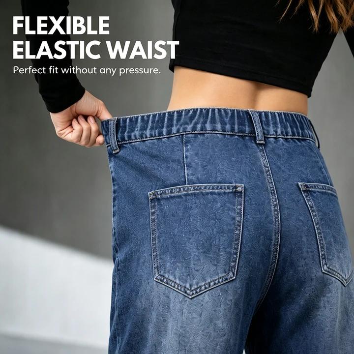 ⏰ Dernier jour des soldes : -50 % sur les pantalons sarouel en denim taille haute pour femmes 💃