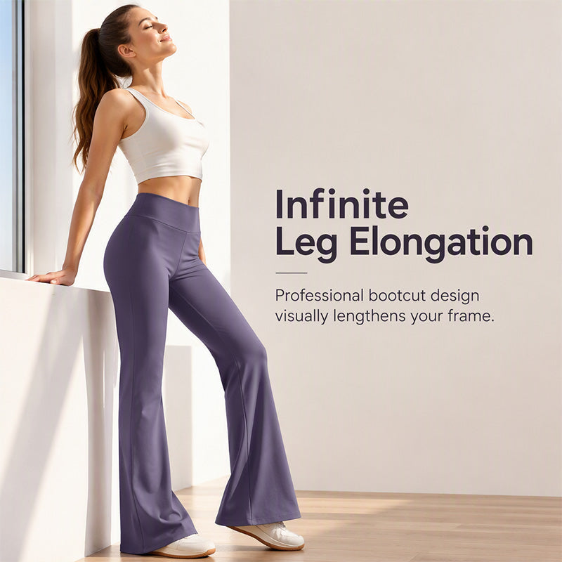 Pantalon de yoga évasé taille haute