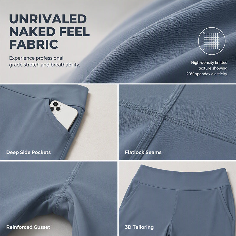 Pantalon de yoga évasé taille haute