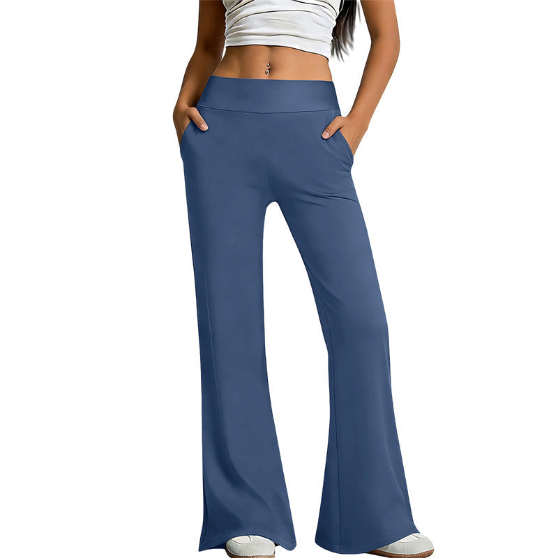 Pantalon de yoga évasé taille haute