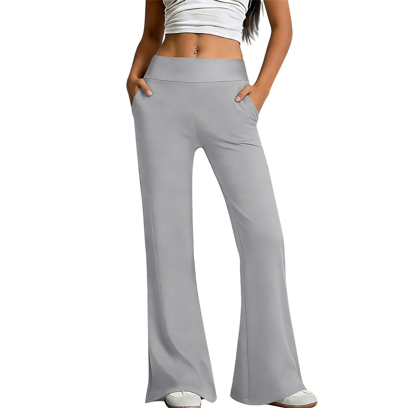 Pantalon de yoga évasé taille haute