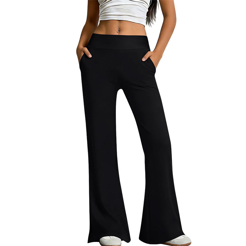 Pantalon de yoga évasé taille haute
