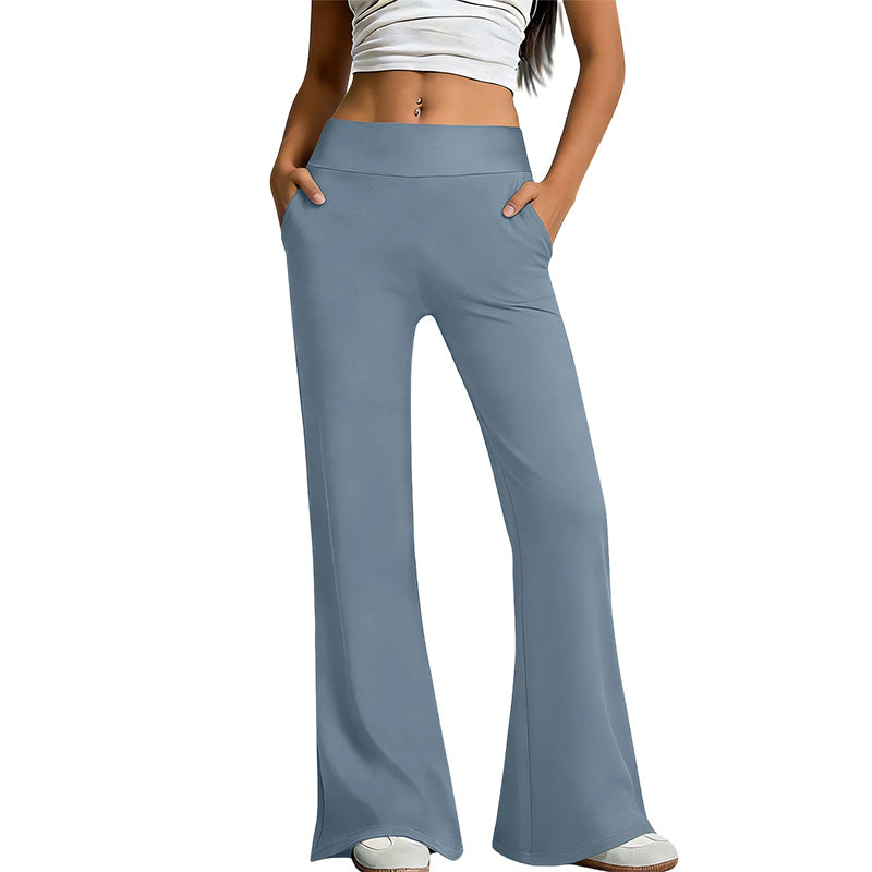 Pantalon de yoga évasé taille haute
