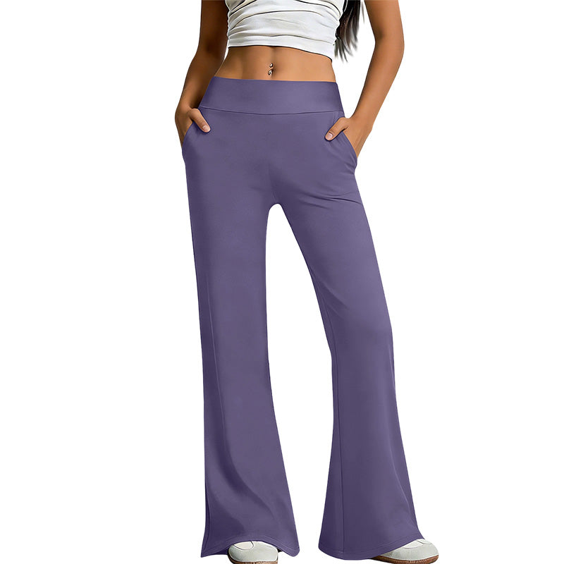 Pantalon de yoga évasé taille haute