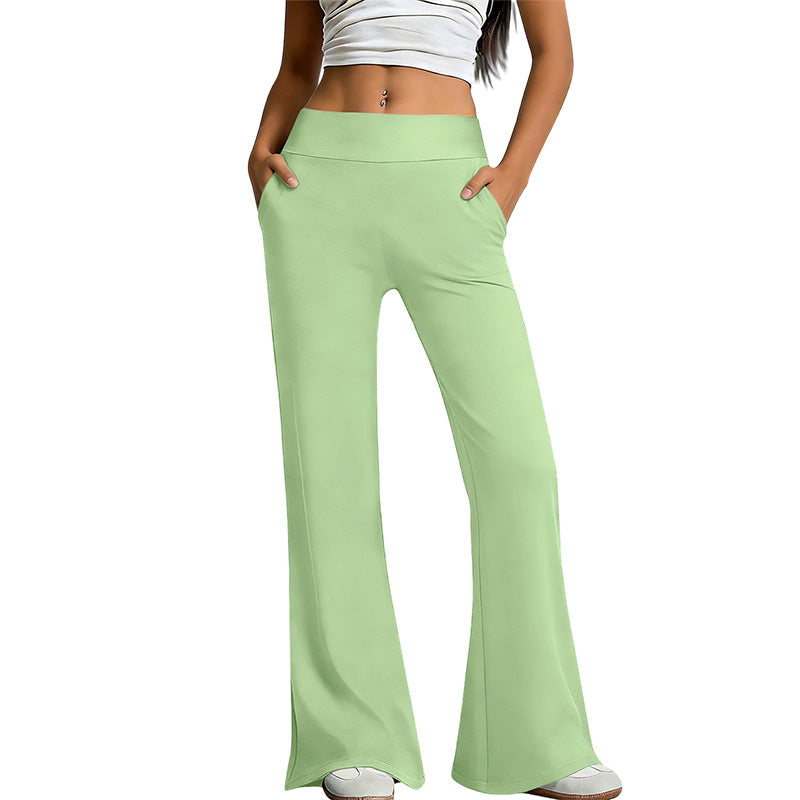 Pantalon de yoga évasé taille haute