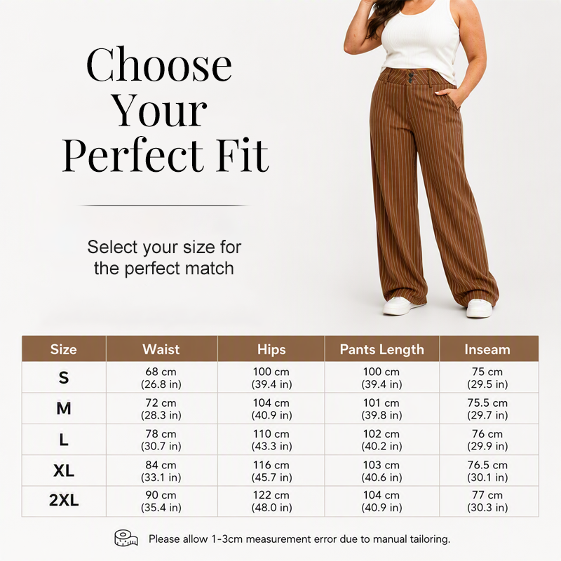 👖 Pantalon évasé rayé pour femme – Coupe flatteuse et élégance sans effort
