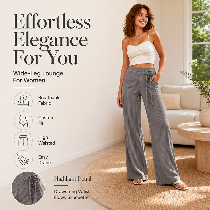 ✨ Style quotidien sans effort | Pantalon décontracté rayé à jambes larges pour femme