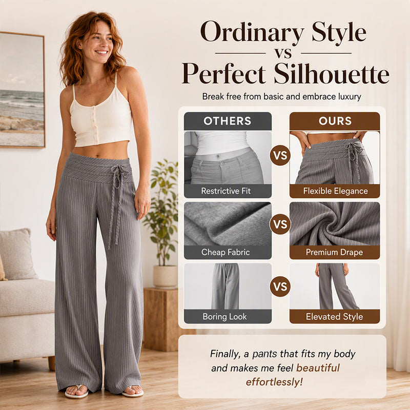 ✨ Style quotidien sans effort | Pantalon décontracté rayé à jambes larges pour femme