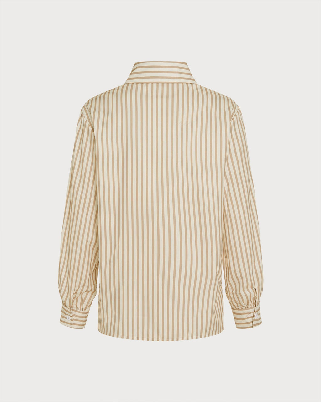 Chemise rayée couleur abricot à col et boutons