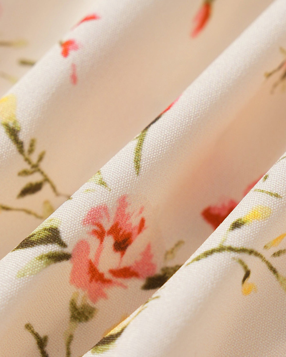Short en dentelle florale couleur abricot à taille élastique